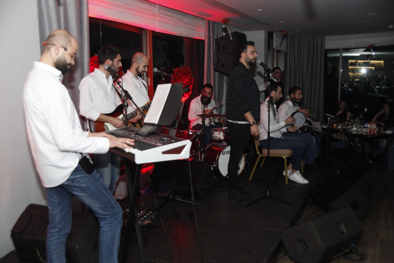 Charbel Khalil and the band at Burj on Bay 